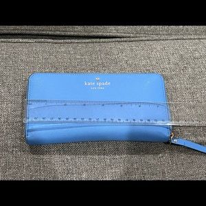 Blue Kate Spade Zippered Wallet
